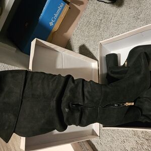 Black knee high boots